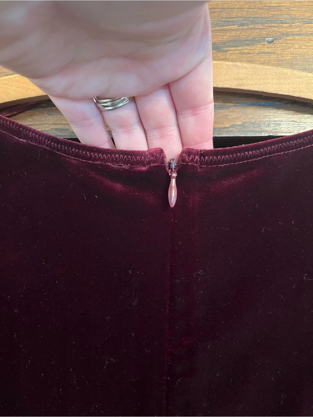 NWT ASTR The Label Sirica Velvet Off Shoulder Dress in Wine, Small - Picture 11 of 12